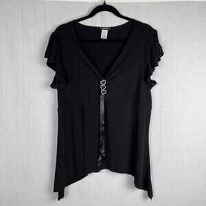 Vintage Y2K Eyelash Top Babydoll Heart Valentines Fairy Whimsigoth Going Out